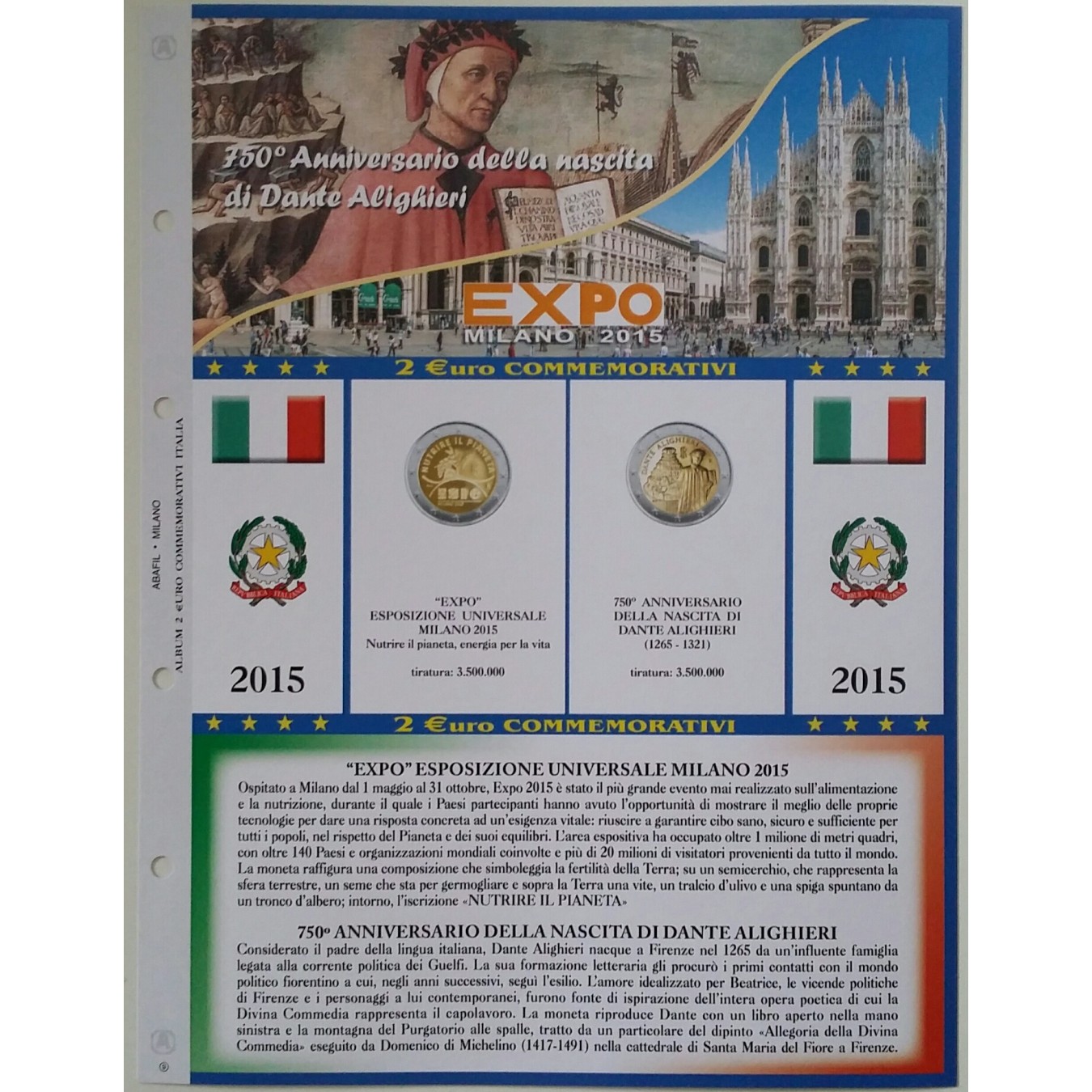 AGGIORNAMENTO 2€ ITALIA 2015 DANTE/EXPO