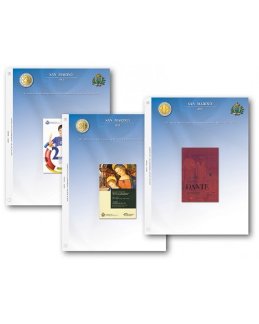 BLOCCO 2 EURO COMMEMORATIVI SAN MARINO 2004/2014