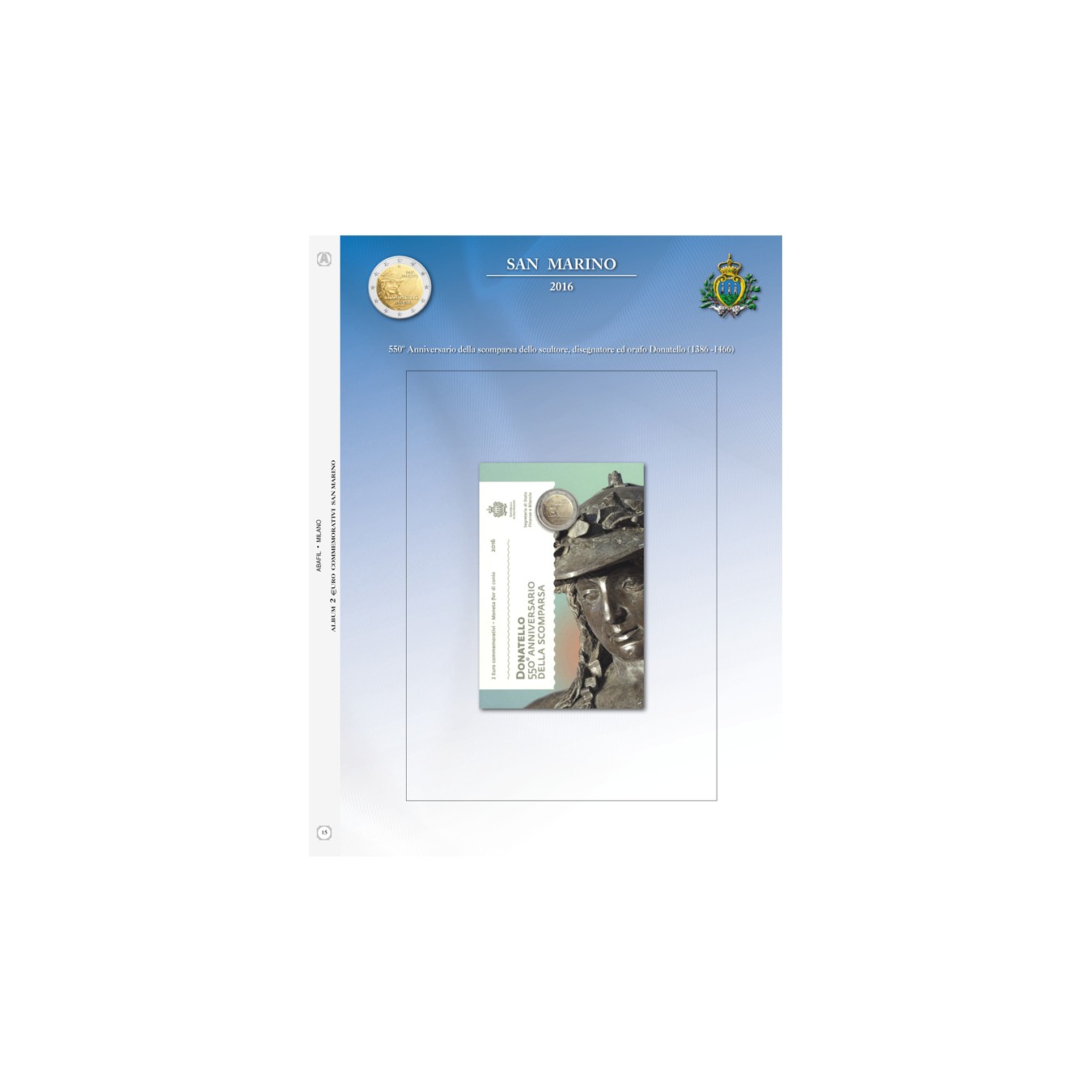 AGGIORNAMENTO 2 € SAN MARINO BLISTER 2016 DONATELLO