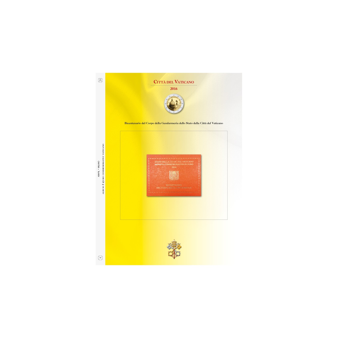 AGGIORNAMENTO VATICANO 2€ COMMEMORATIVI BLISTER 2016 GENDARMERIA