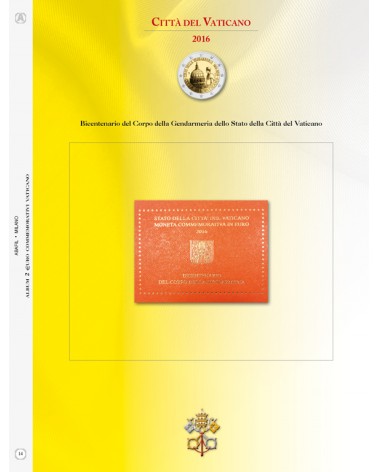 AGGIORNAMENTO VATICANO 2€ COMMEMORATIVI BLISTER 2016 GENDARMERIA