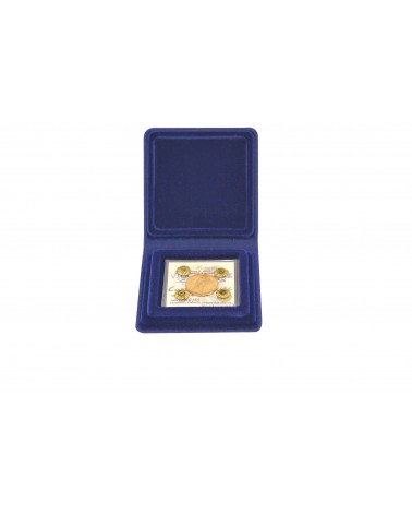 Moneyfloc - scatola 10 astucci blu - riquadro per certificato