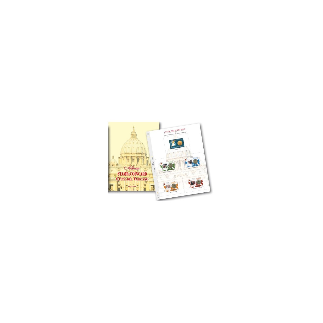 BLOCCO DI 5 FOGLI VATICANO COIN CARD 2010 - 2017