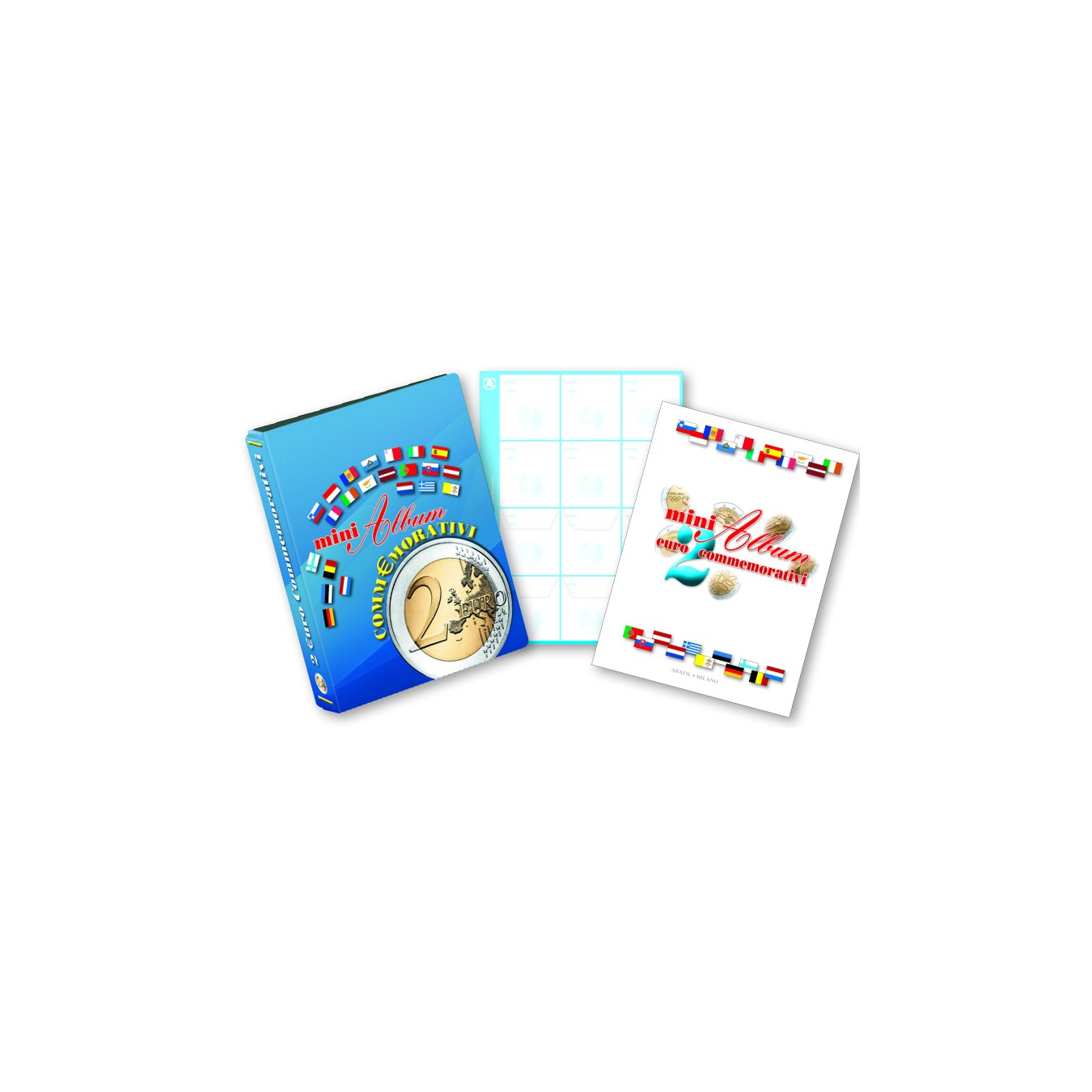 Conf. da 6 fogli gen. Mini album 2 € commemorativo