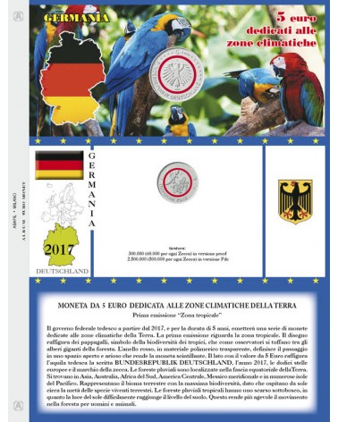 FOGLIO GERMANIA 5€ COMMEMORATIVI 2017 SINGOLA