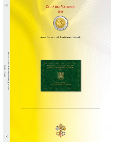 2 EURO COMMEMORATIVI VATICANO 2018 PATRIMONIO CULTURALE