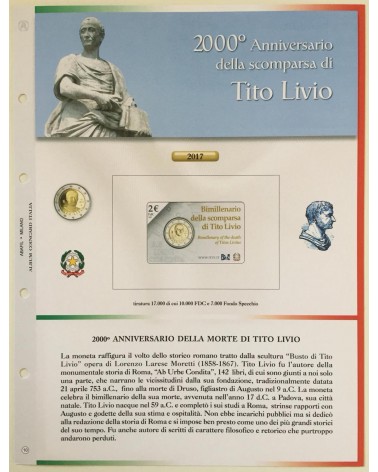 AGG. 2€ ITALIA COIN CARD 2017 TITO LIVIO