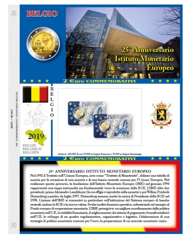 2 € AGGIORNAMENTO BLISTER BELGIO 2019 ISTITUTO MONETARIO 1