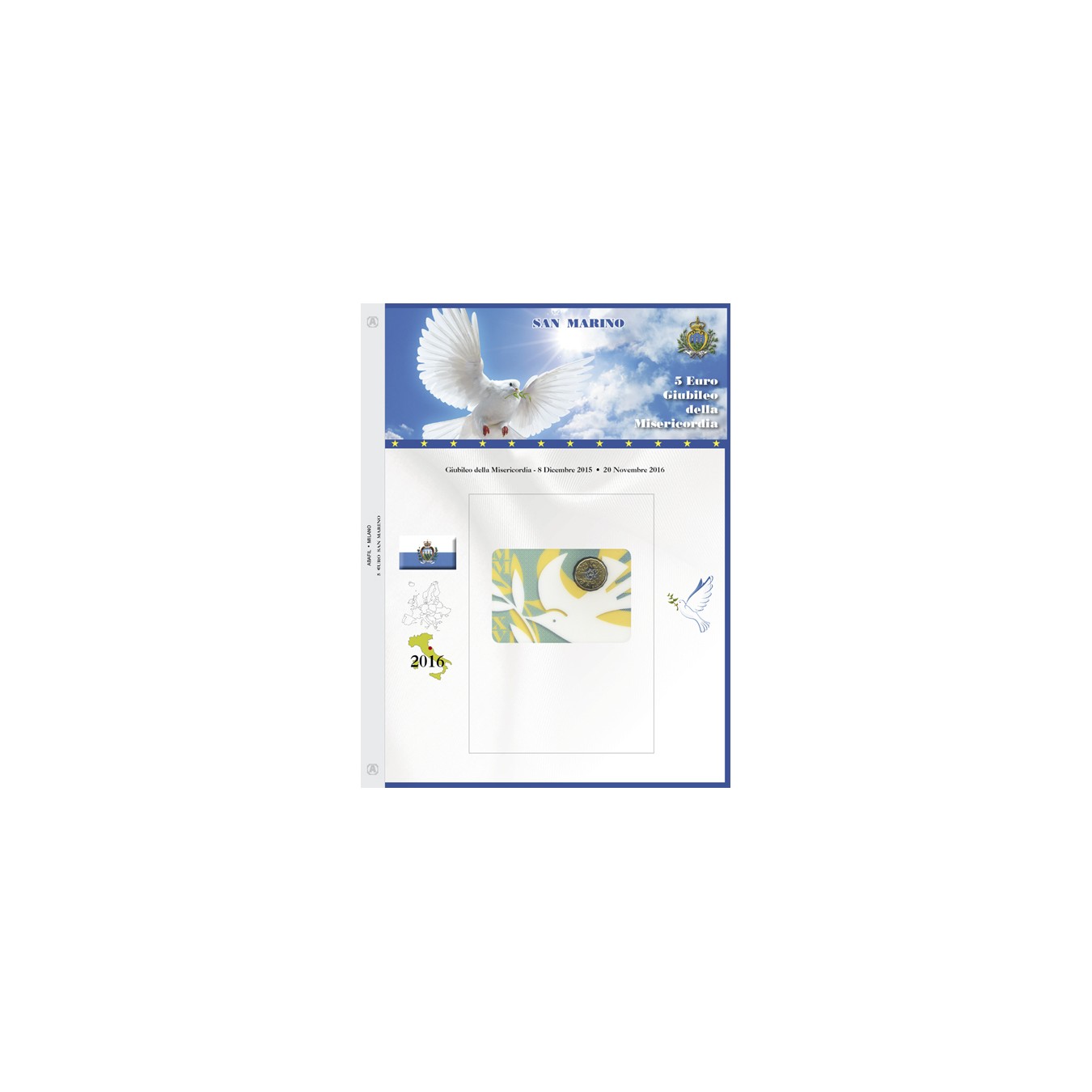 AGGIORNAMENTO SAN MARINO 5€ COMMEMORATIVI  GIUBILEO 2016