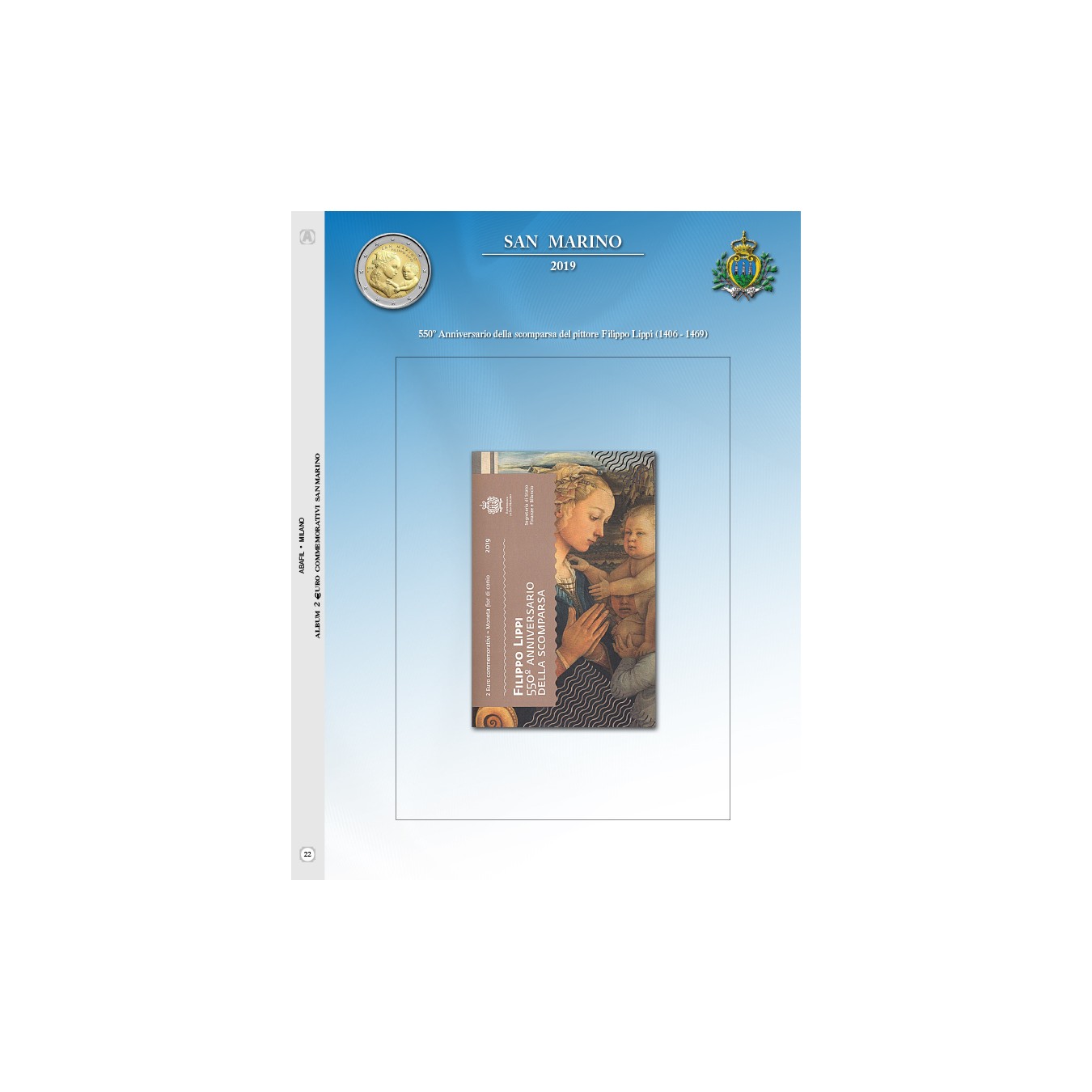 2 EURO COMMEMORATIVI SAN MARINO 2019 - FILIPPO LIPPI