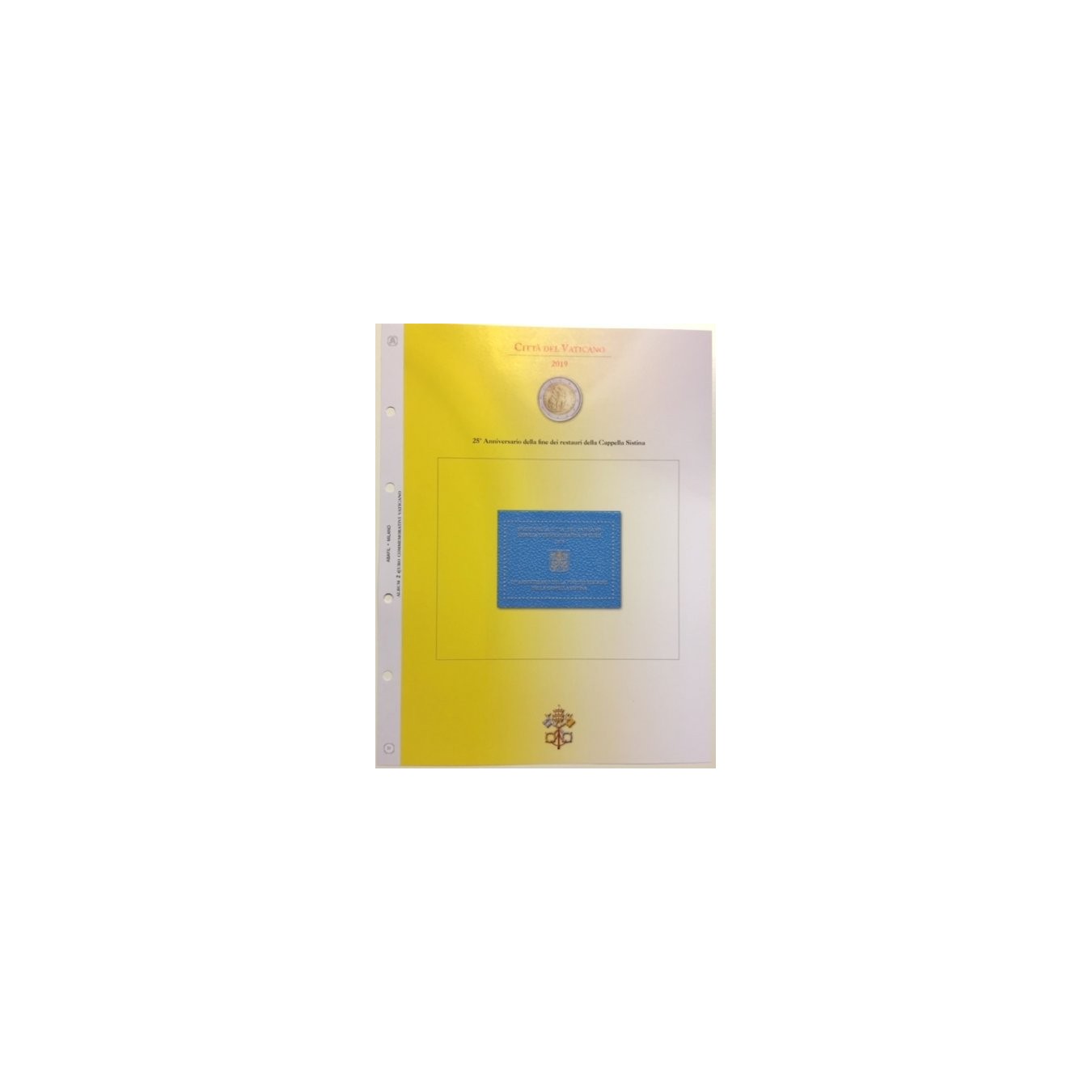 2 EURO COMMEMORATIVO VATICANO 2019 - CAPPELLA SISTINA
