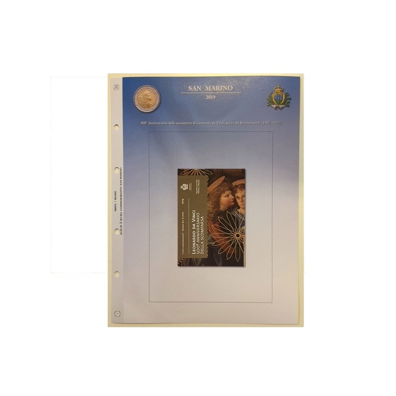 AGGIORNAMENTO 2€ SAN MARINO BLISTER LEONARDO DA VINCI 2019