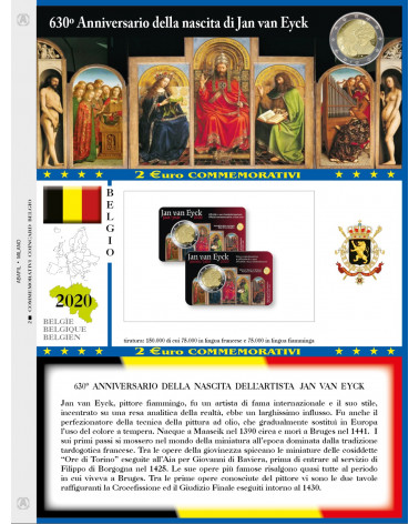 2€ BLISTER SINGOLO 2020 BELGIO - JAN VAN EYCK