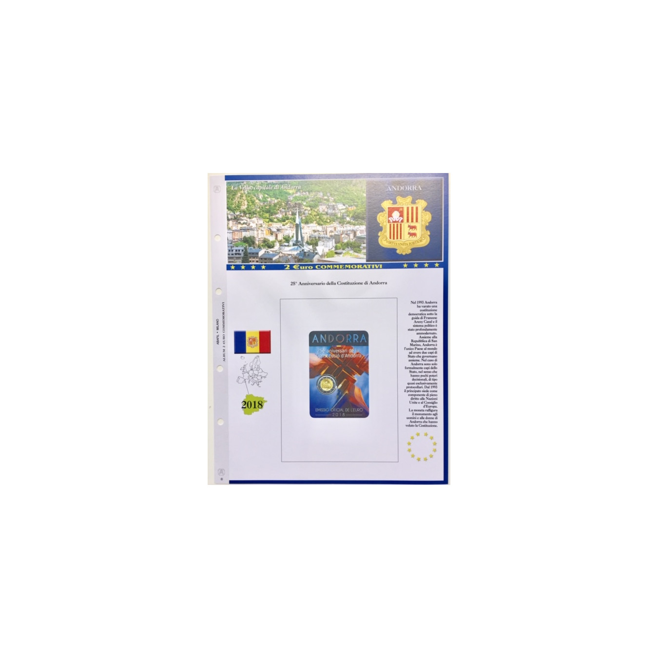 2 EURO ANDORRA 2018 - 25° ANNIVERSARIO DELLA COSTITUZIONE