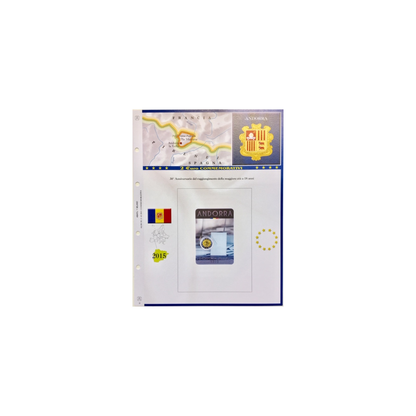 2 EURO ANDORRA 2015 - 30° ANNIVERSARIO DELLA MAGGIORE ETA'
