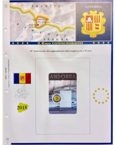 2 EURO ANDORRA 2015 - 30° ANNIVERSARIO DELLA MAGGIORE ETA'