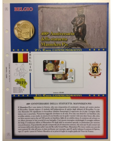 2 € 1/2  blister Belgio 2019 double mannaken pis