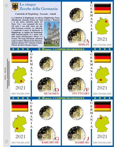 2€ of 5 mints of Germany 2020 Sassonia