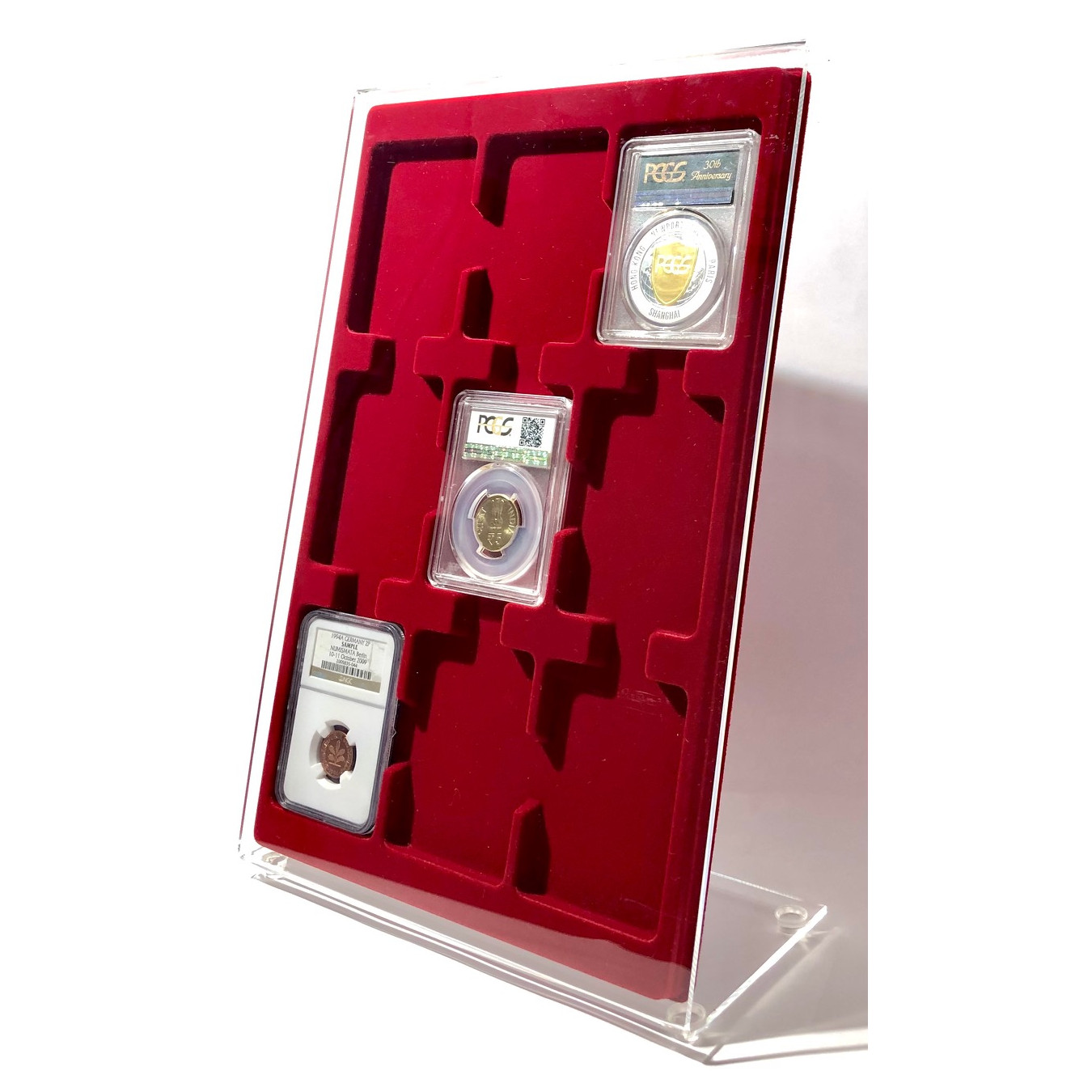 Standard vertical plexiglass display