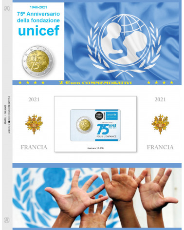 2 EURO COMMEMORATIVI FRANCIA 2021 UNICEF