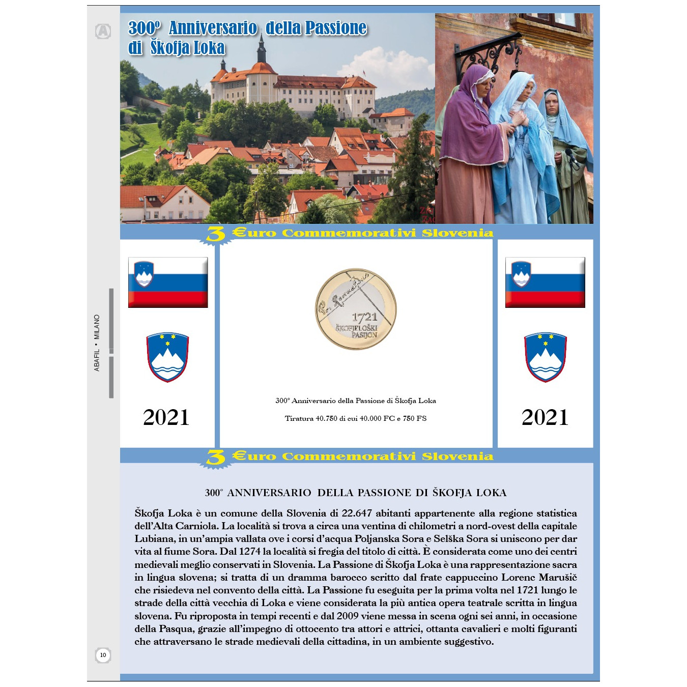 aggiornamento 3€ Slovenia 2021passione di Skofja Loka