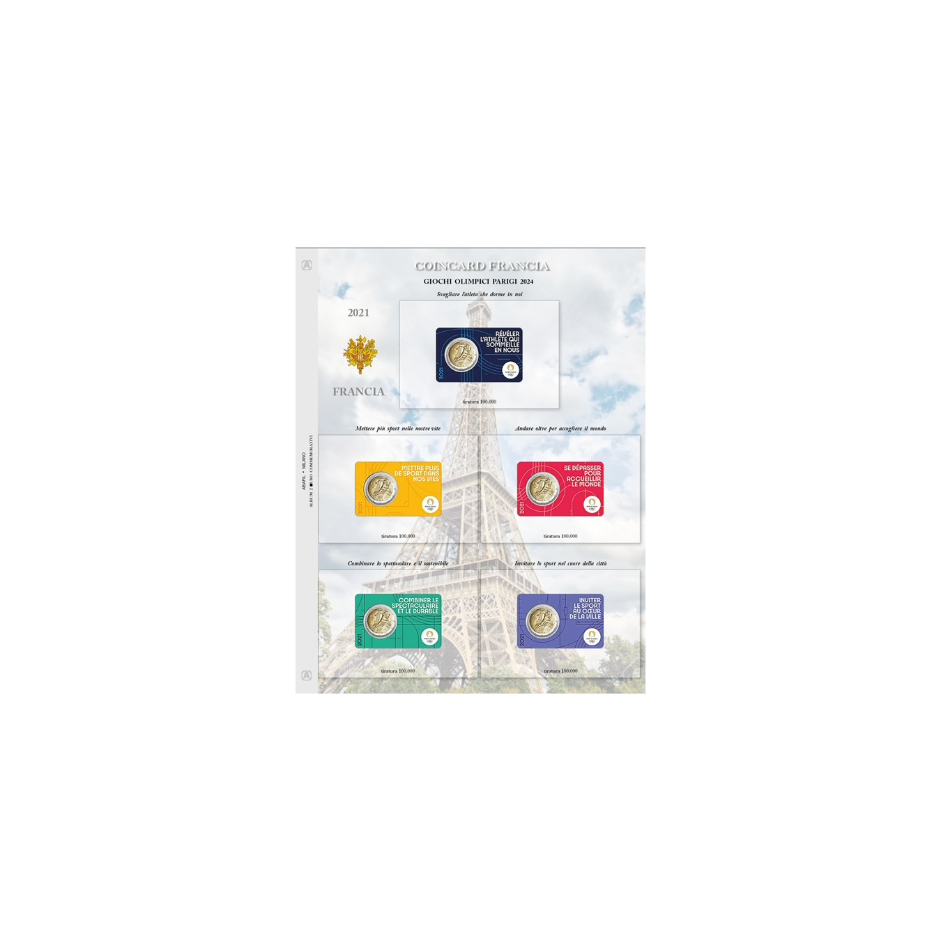 2 EURO COMMEMORATIVI FRANCIA 2021 GIOCHI OLIMPICI 2024