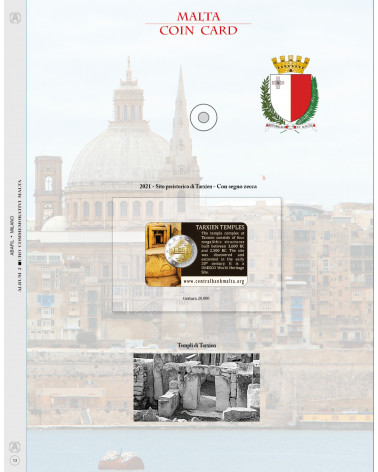 AGGIORNAMENTO 2 EURO COIN CARD MALTA 2021 TARXIEN