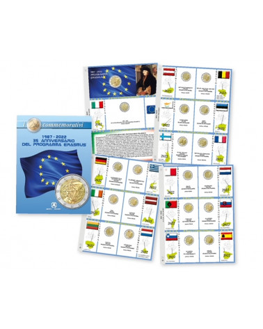 2 EURO COMMEMORATIVI 2022 ANNIVERSARIO GIRO ERASMUS