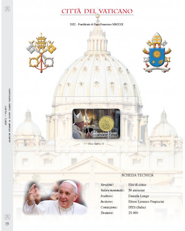 UPDATE COIN CARD VATICAN CITY 2022 card n. 13