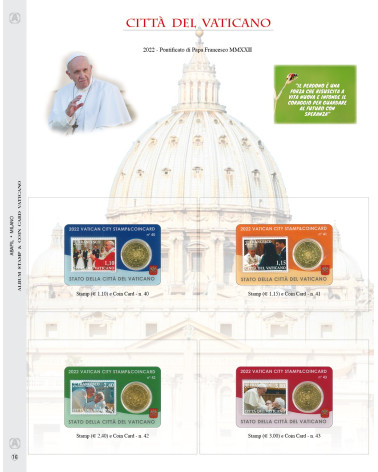 UPDATE COIN CARD VATICAN CITY 2022 card n. 40 to 43