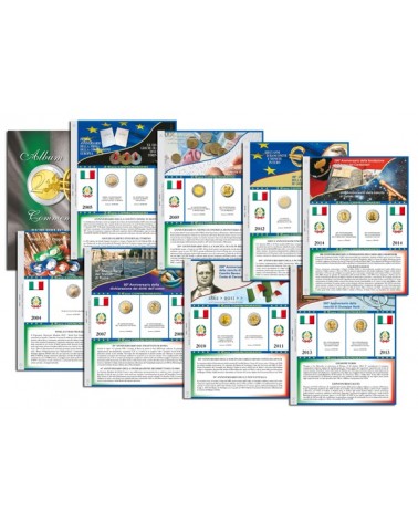 BLOCK CARDS 2€ COMMEMORATIVE ITALY FROM 2015/2023