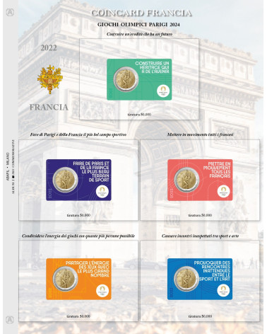 2 EURO COMMEMORATIVI FRANCIA 2022 GIOCHI OLIMPICI 2024