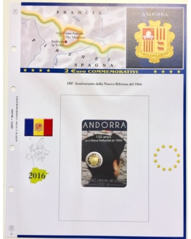 2 EURO ANDORRA 2016 - 100° ANNIVERSARIO DELLA NUOVA RIFORMA