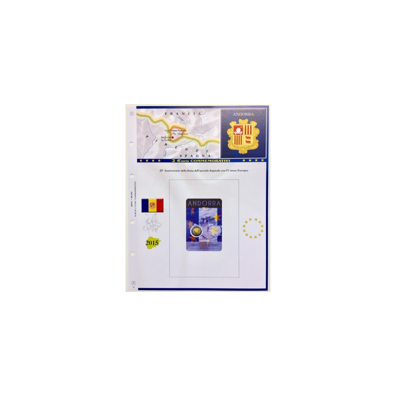 2 EURO ANDORRA 2015 - 25° ANNIVERSARIO FIRMA ACCORDO DELLA UE