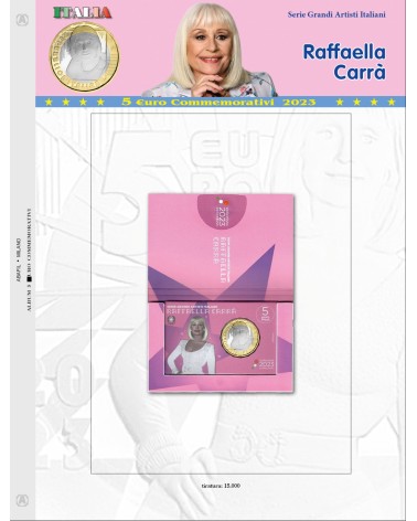 5 EURO COMMEMORATIVI COINCARD ITALIA 2023 - RAFFAELLA CARRA'