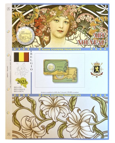 2€ COMMEMORATIVI Blister singolo 2023 BELGIO - ART NOUVEAU