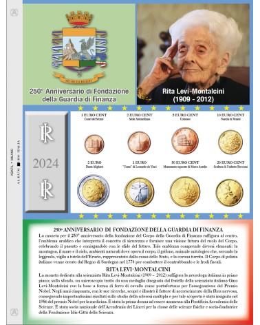 Foglio per le otto monete dell'ITALIA con Millesimo 2024