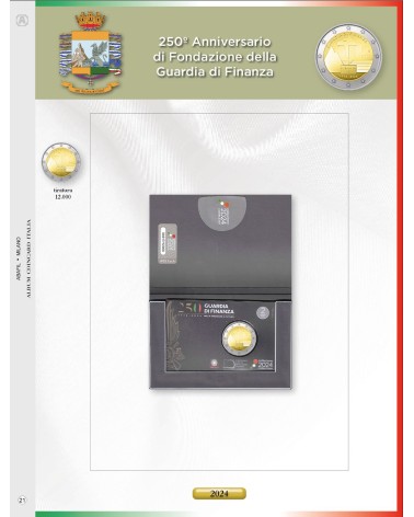 FOGLIO 2€ COMMEMORATIVI COINCARD ITALIA 2024 - Guardia di Finanza