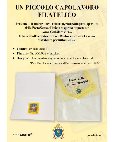 Cartoncino Filatelico giubileo 2025