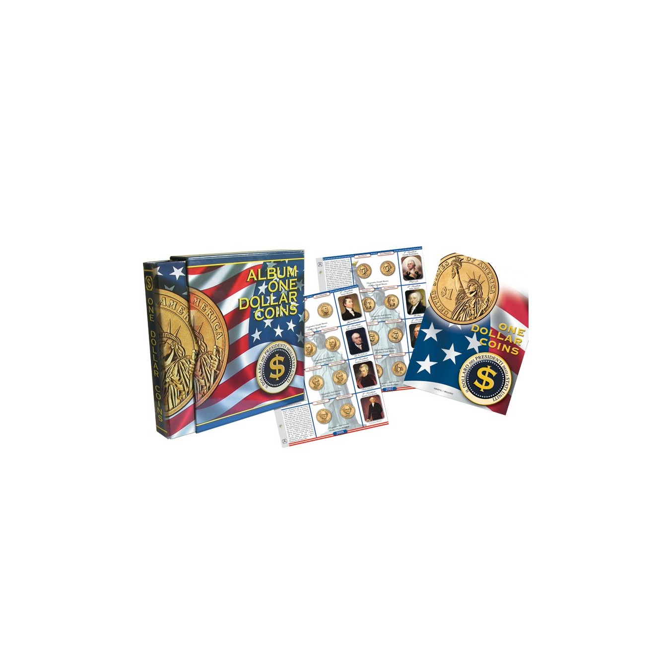One Dollar Coins - Cartella vuota con custodia