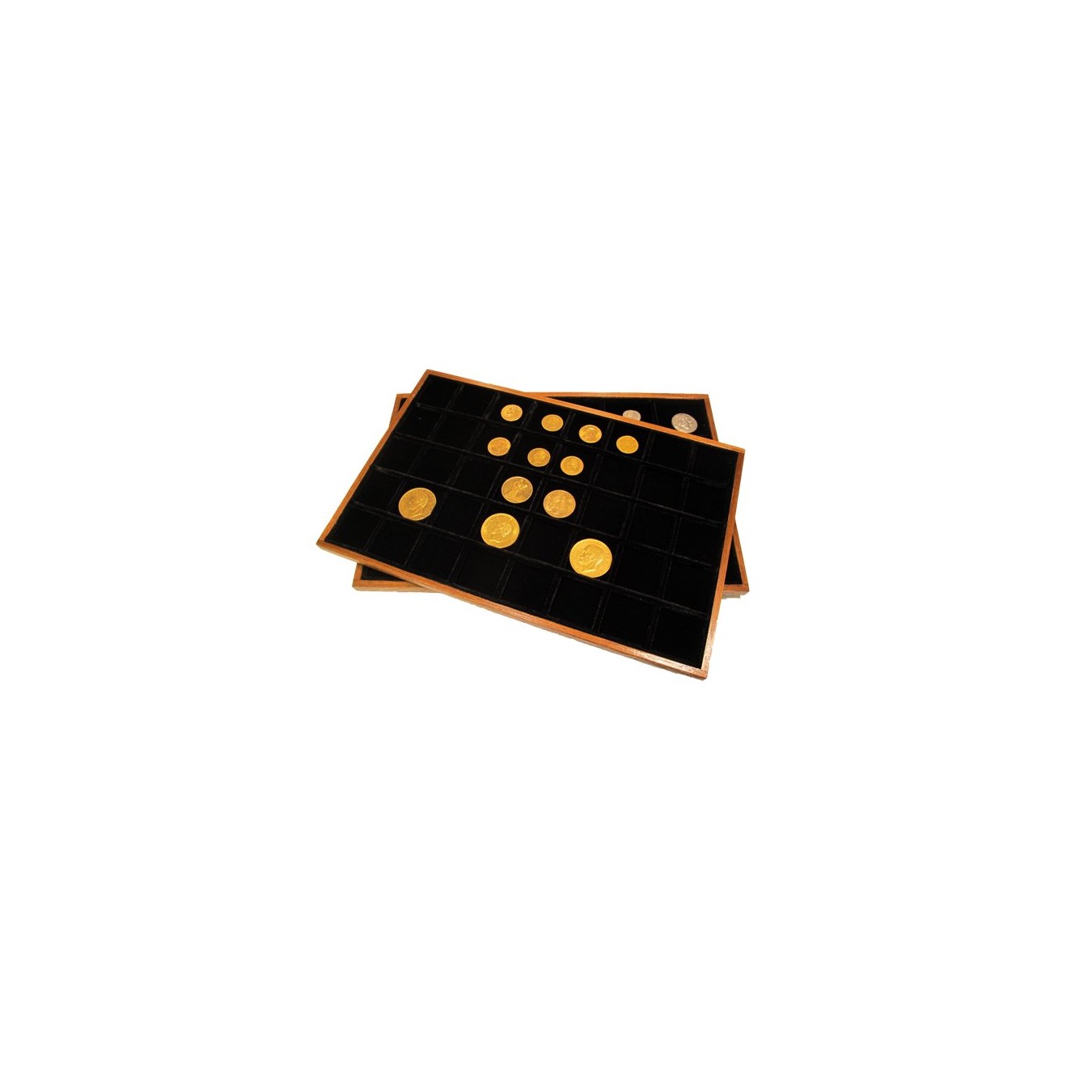 Ripiano Standard Legno - Modello velluto nero - 24 caselle