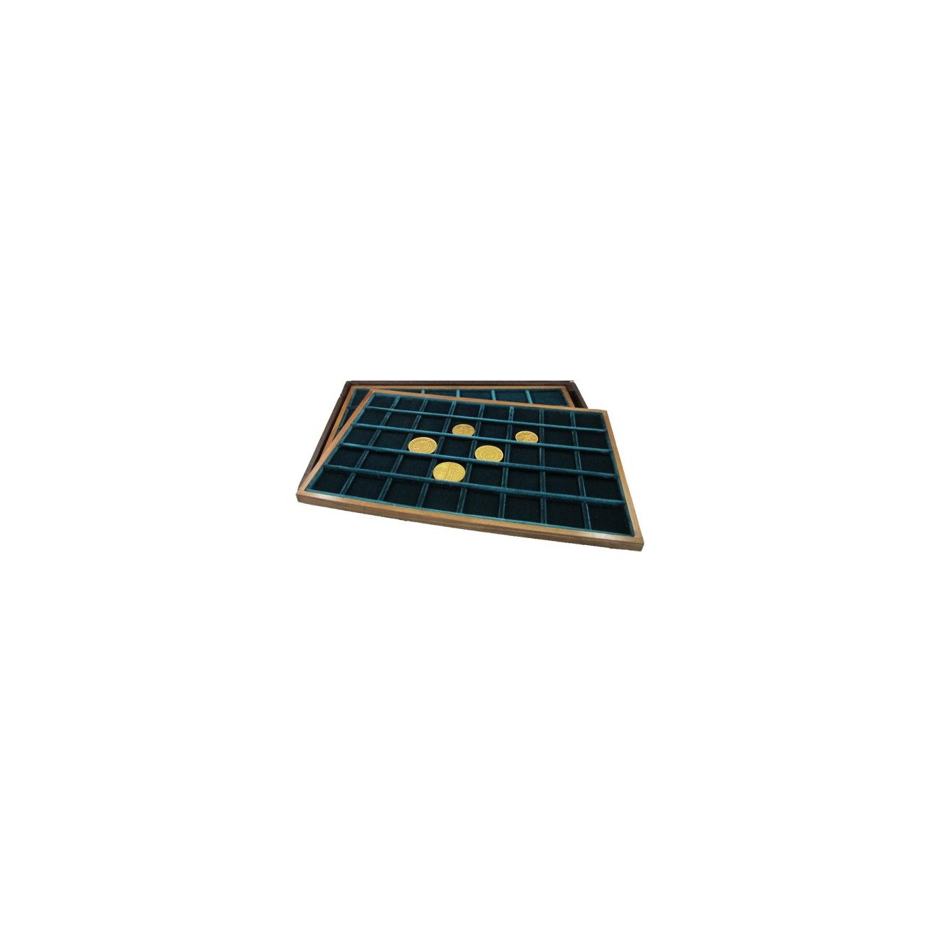 Ripiano Standard Legno - Modello velluto verde - 24 caselle